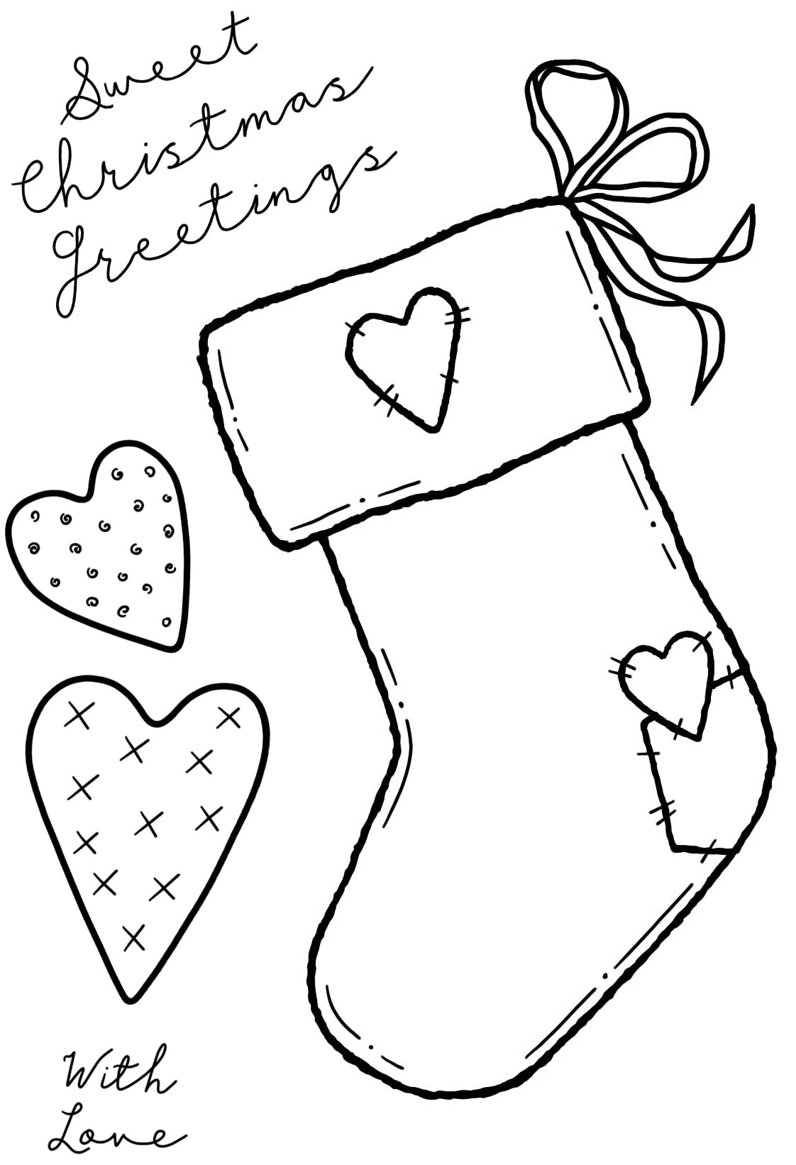 Creative Expressions Sam Poole - Sweet Stocking - Clear Stamp Set, CEC1004, 15 x 10 cm