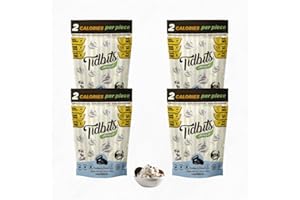 TIDBITS FUN BITES Meringues Cookies and Cream Flavor 4 Pack, Gluten Free and Low Sugar Snacks, Low Calorie and Low Carb Snack Healthy Snacks