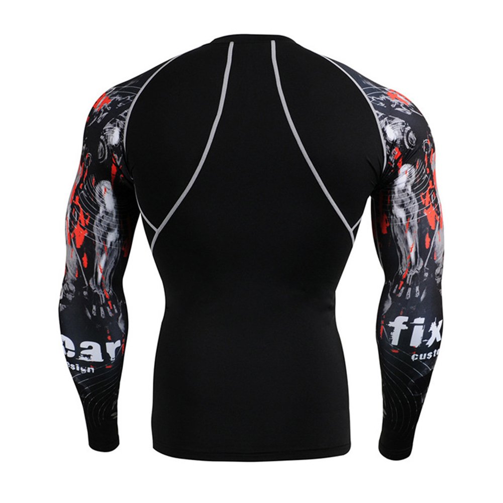 Fitibest Camiseta de Compresiòn Hombre Manga Larga para Running,Fitness