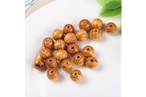 800 Pcs Brown Wooden Beads 8mm DIY Crafts Jewelry Making Household Wood Beads Bulk