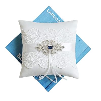 Vintage Ivory Wedding Ring Pillow with Sapphire South Korea Ubuy