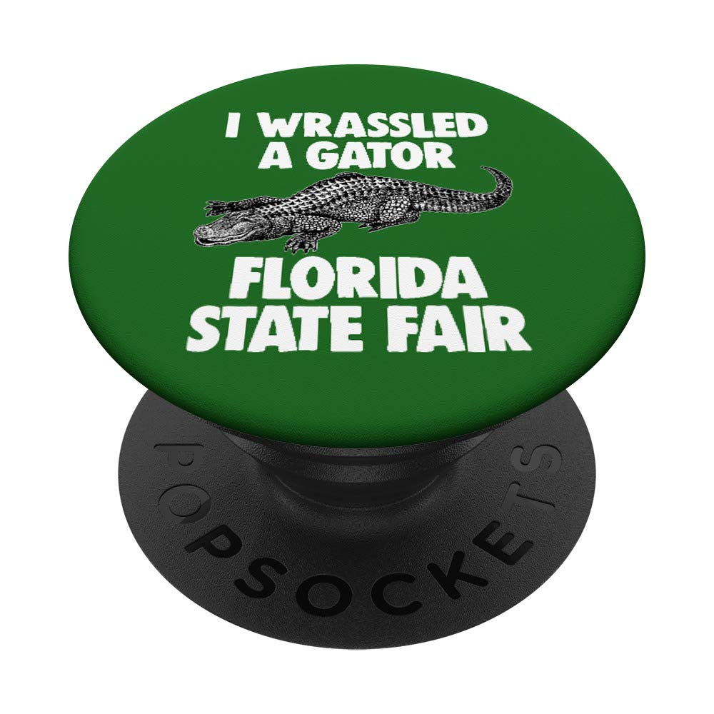 Alligator Wrestling Florida I Wrassled A Gator Funny PopSockets Swappable PopGrip