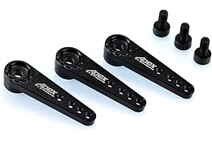 Apex RC Products Black 25T for Futaba/Savox Aluminum Servo Horn - 3 Pack #8029