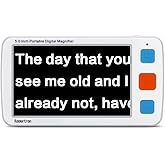 Koolertron 5" Digital Video Magnifier, Portable Reading Aid | Supports AV Output to TV, 4X-32X Zoom, 17 Color Modes, Rechargeable Battery Powered