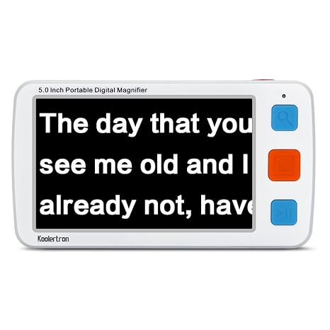 Digital Video Magnifier, 5.0 Zoll Handportable Mobile Elektronische Lesehilfe Leselupen für sehbehinderte, Senioren, Makulade