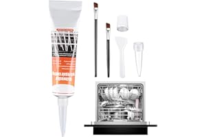 Dishwasher Rack Repair Kit - Dishwasher Rack Coating/Glue with 2 Brushes, 50ml Long-Lasting Coating Gel for Home Ovens Frying
