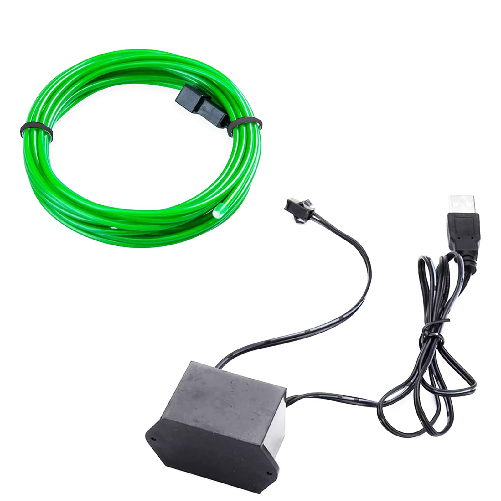 El Wires, CTRICALVER 5M/16FT USB Flexible Light Strip Glowing Neon String Lights Decor USB 5V, for Party Festival Car Decoration Indoor (green)