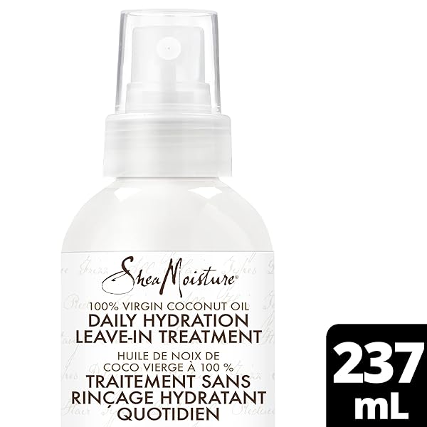 SHEA MOISTURE 100 PERCENT VIRGIN COCONUT OIL LEAVE-IN TREATMENT, 8 OUNCE