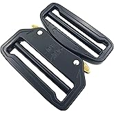 TXZWJZ Metal Tactical Belt Buckle - 2.25 inch Duty Buckle with Quick Release and Dual Adjustable Heavy Side Release - Replacement Black