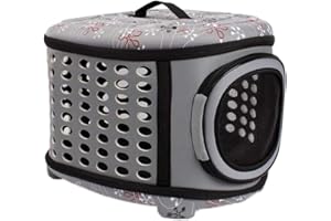 POPETPOP Pet Carrier Dog Carrier Pet Handbag Bag Portable Travel Bag Pet Dog Front Bag Head Out EVA Backpack (Mini Grey)