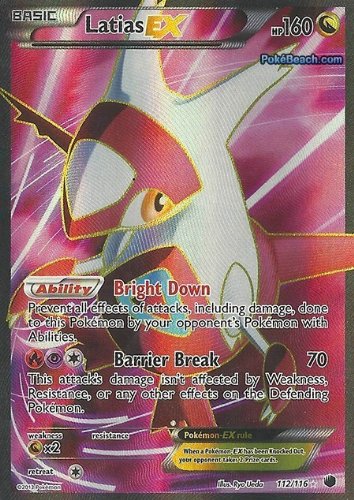 Latias Ex Full Art Plasma Freeze 112/116 Pokemon Card Rare - Buy Online