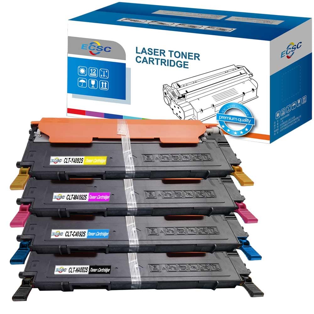 ECSC Compatible Toner Cartridge Replacement for Samsung CLP-310 CLP-310N CLP-315 CLP-315W CLX-3170FN CLX-3175 CLX-3175FN CLX-3175FW CLX-3175N CLT-P4092S (Black/Cyan/Magenta/Yellow, 4-Pack)