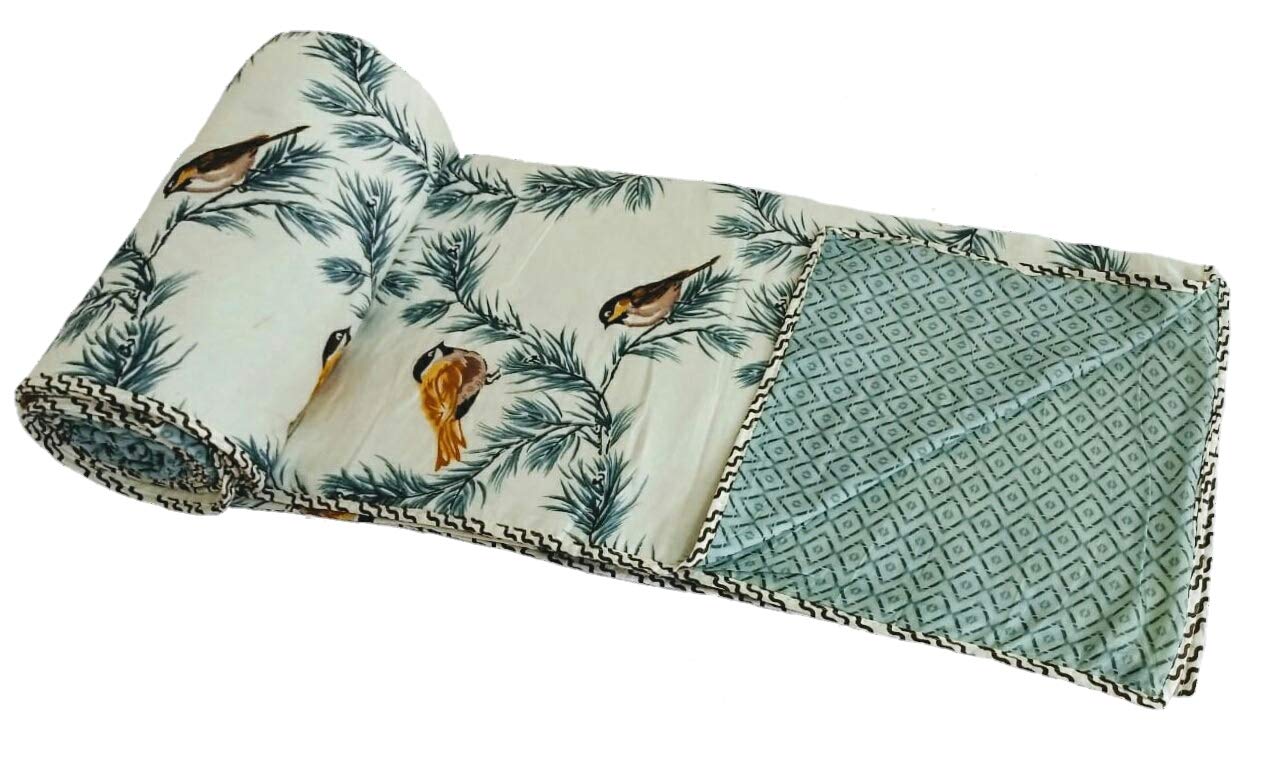 Buy Sanvee Collection Reversible Bird Print 1 Pc Malmal Cotton Single Bed Dohar Quilt Ac Blanket Comforter Size 60 X 90 Online At Low Prices In India Amazon In