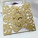 WOMHOPE 50 Pcs - Flower Hollow Laser Cut Lace Shimmer Wedding Invitation Party Invitations Cards Birthday Invitations Cards Wedding Favors (Gold)
