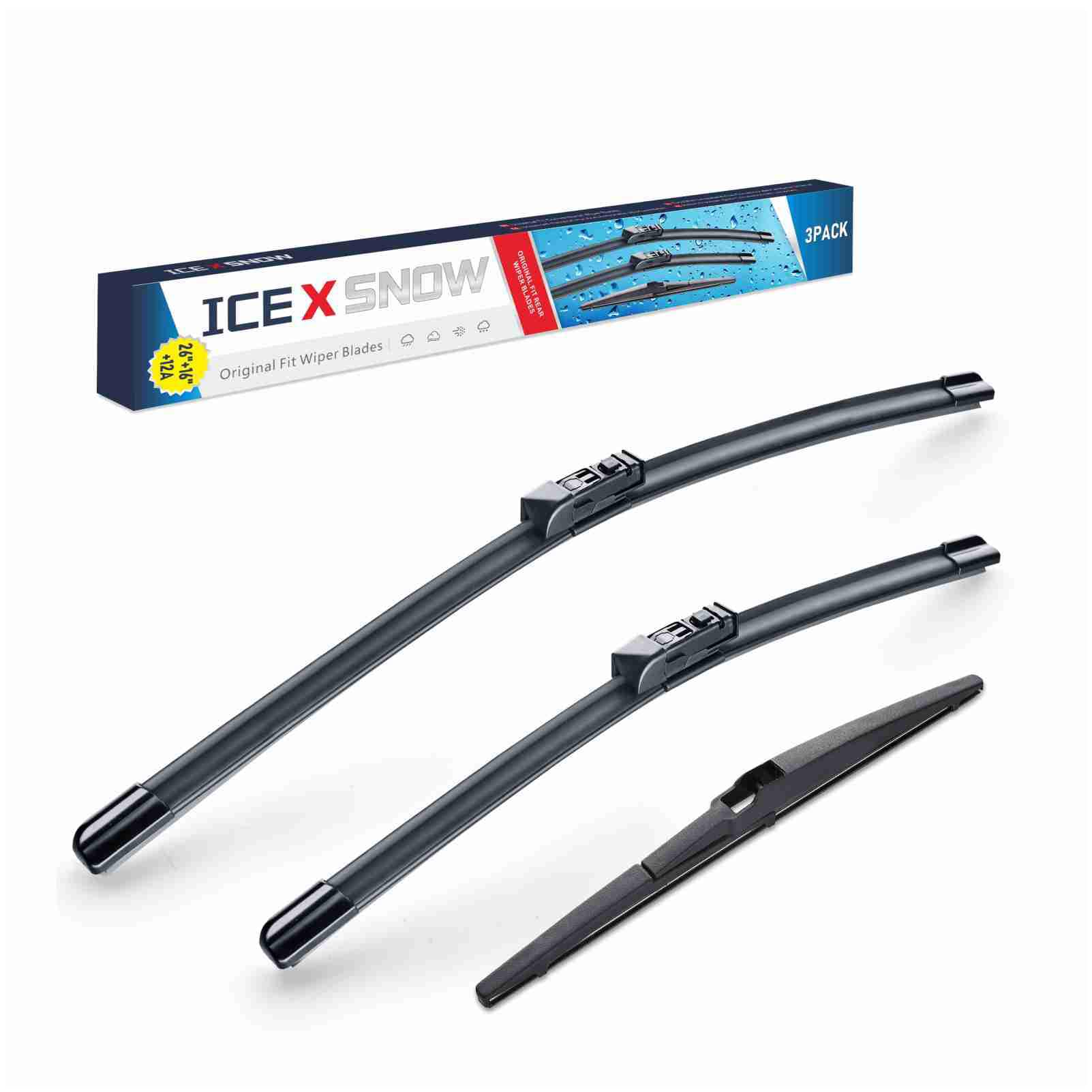 Photo 1 of 3 Wipers 26"/16"/12" Windshield Wiper Blades Replacment for Lexus NX200t 2017-2015 NX300 2021-2018 NX300h 2021-2015 (Top Lock) OEM Quality Wiper Blades for My Car