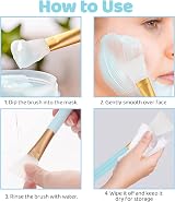 TuseRxln 3 Pcs Silicone Face Mask Brush Flexible Facial Mud Mask Beauty Tool view 4