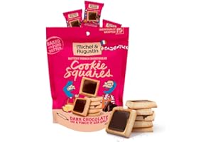 MICHEL & AUGUSTIN Michel et Augustin Cookies, Individually Wrapped Snacks, Gourmet Dark Chocolate & Sea Salt Shortbread, 15 French Butter Cookies