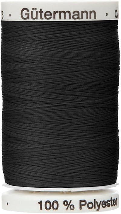 Gütermann Black 000 Top Stitch Thread 30m Extra Strong Polyester