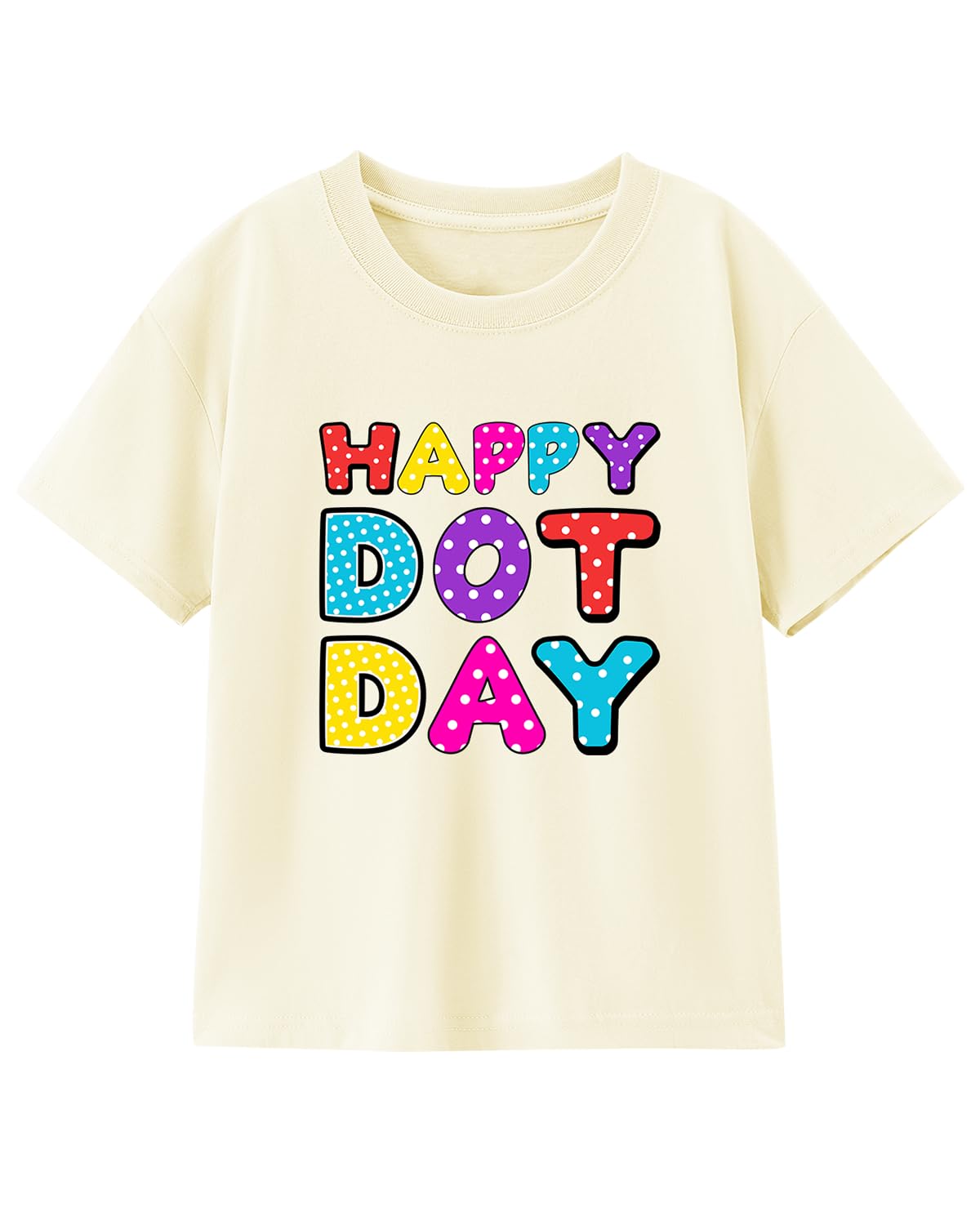 Photo 1 of Toddler Boys Girls Dot Day Shirt Kids Polka Dot Shirts Happy International Dot Day T-Shirt 2025 Short Sleeve Cotton Tee 2T-8Y