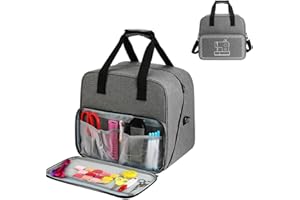 JforSJizT Sewing Machine Carrying Case,Universal Oxford Fabric Carry Tote Bag,with Shoulder Strap,Portable Padded Storage Dust Cover with Pockets for Sewing Machine and Accessories