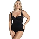 Leonisa CoreSculpt – Plunge Back Classic Sculpting Body Shaper, Women’s Tummy Control Bodysuit with Firm Compression