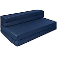 Milliard Trifold Mattress and Sofa Bed for Living Room, Sleeping, Camping | Twin XL Size, Folding Chair Bed with Washable Cover, Floor Couch for Adults, Convertible Sleeper Chair