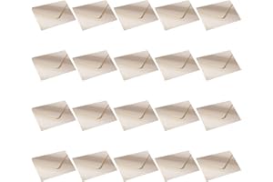 20 Pcs Vintage Handmade Envelopes 4 x 2.76 Inches Small Envelopes Gift Card Holders Wedding Invitations Greeting Kraft Paper 