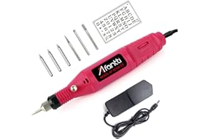 Afantti Corded Electric Engraver Pen DIY Engraving Tool Etcher Kit Etching Marking Set with | Stencil & Tungsten Carbide Tip 