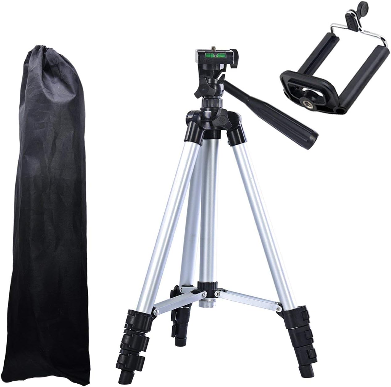 Coku TPD-3110-S Portable Travel Lightweight Aluminum Tripod for Mobile Phone with Nylon Carry Case | Smartphone Mount for All Smartphone & DSLR Camera
