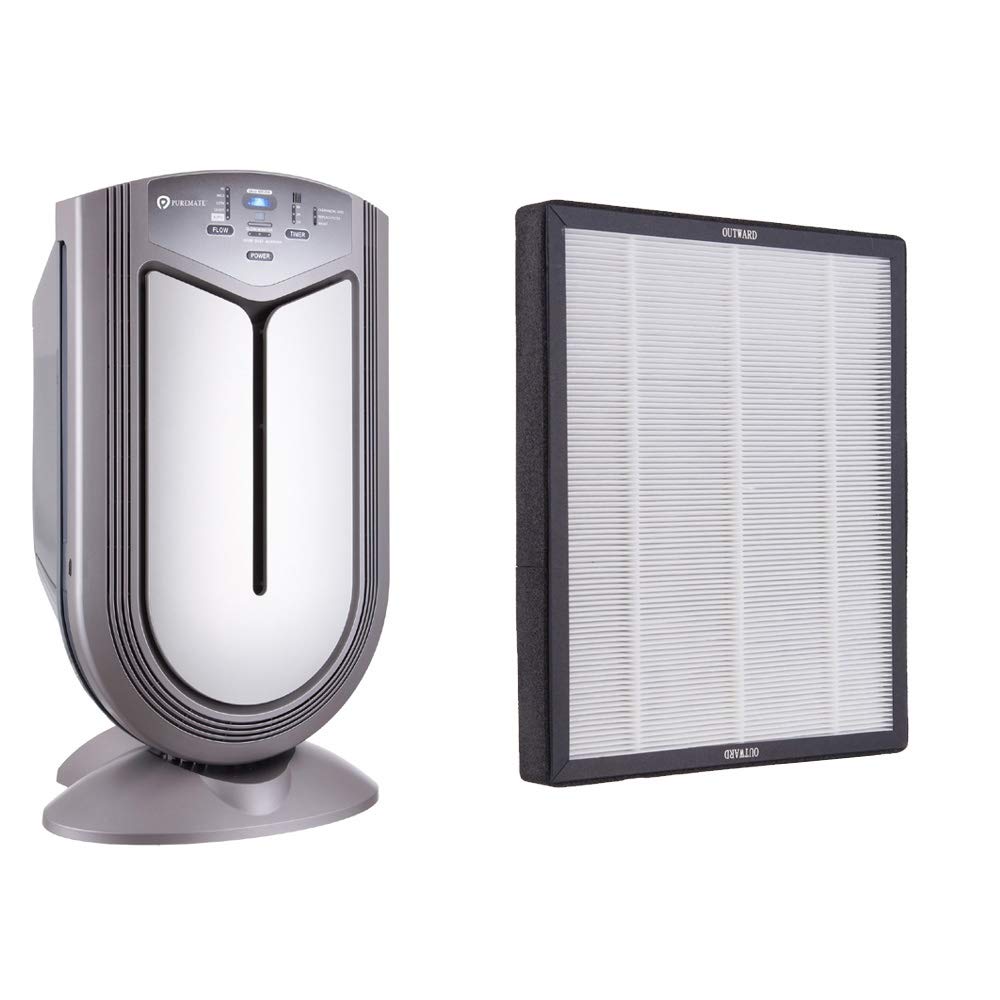 PureMate PM380 / PM380A Replacement True HEPA & Carbon Filter Set (2 in 1) for NaturoPure Multiple Technologies Intelligent Air Purifier