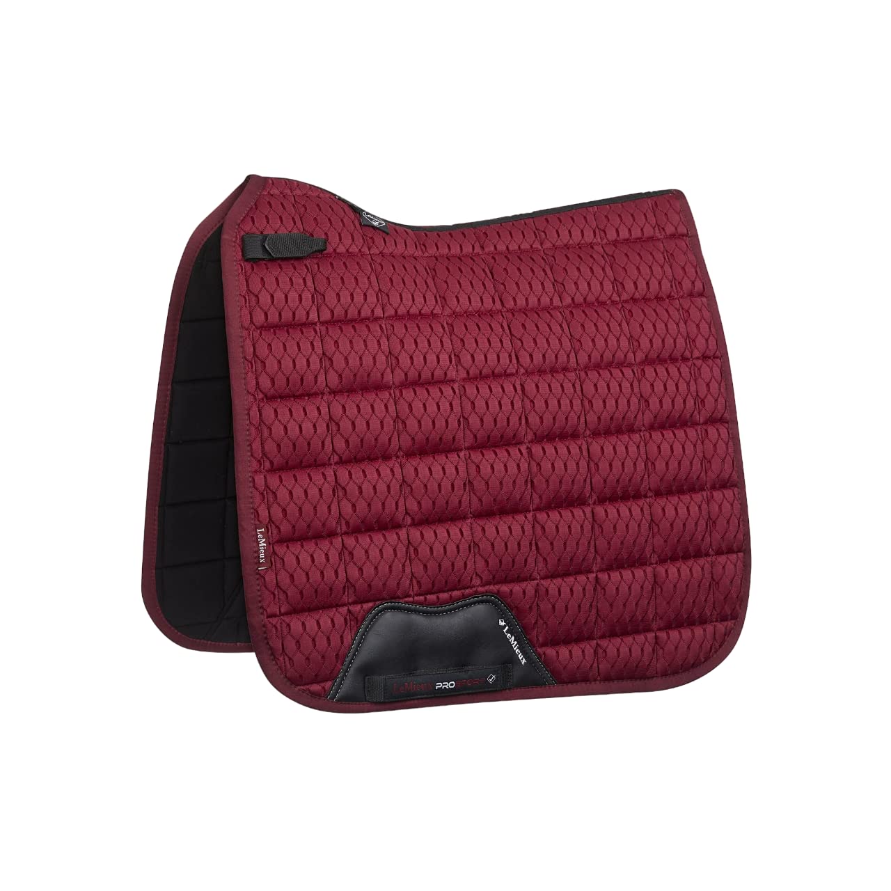 LeMieux Dressage Carbon Mesh Square Saddle Pad - Saddle Pads for Horses - Equestrian Riding Equipment and Accessories (Mulberry - Large)