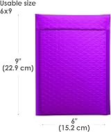 Switory 25 Pcs Poly Bubble Mailers A5 Padded Envelopes 15.2x22.9cm Purple view 2