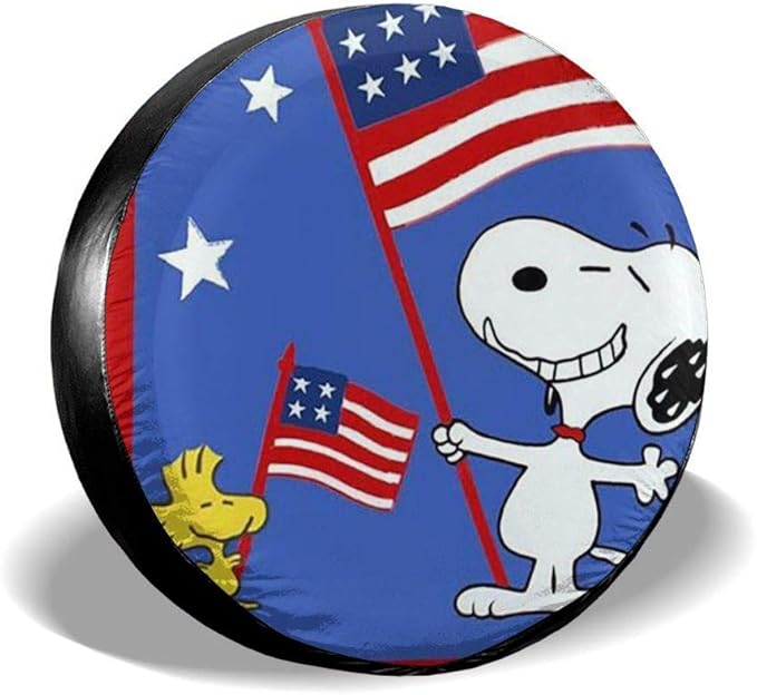 ZWFLAU Snoopy Happy Independence Day Tire Covers for Truck