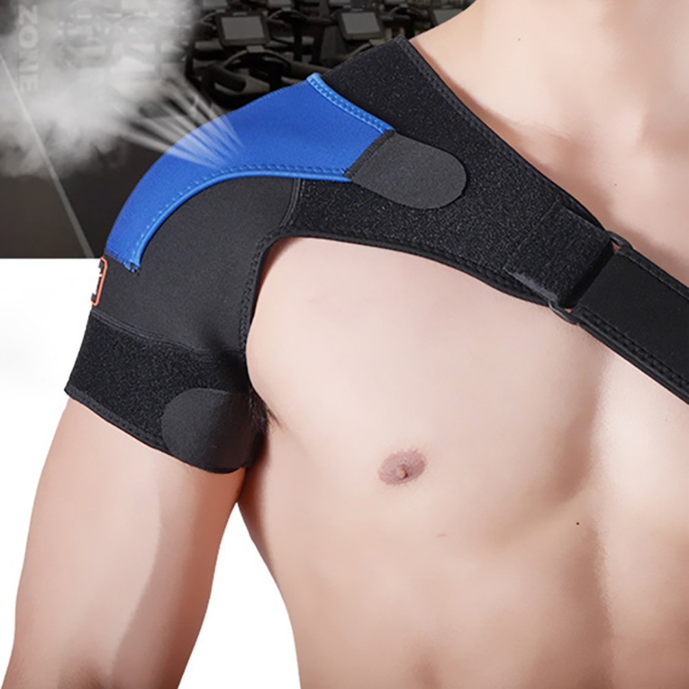 Shoulder Support Brace Gym Sports Brace Shoulder Support Sleeve Strap Upper Arm Shoulder Wrap for Rotator Cuff Dislocated AC Joint Shoulder Pain Relief