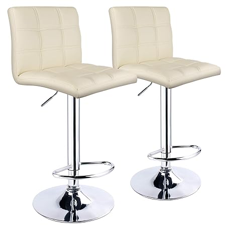 Leader Accessories Barhocker (2er-Set) Barstuhl mit Lehne stylischer Tresenhocker höhenverstellbar 58-78cm Drehstuhl 360 Grad