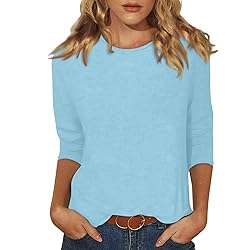 3/4 Sleeve for Women Casual Tops Women's 3/4 Sleeve
