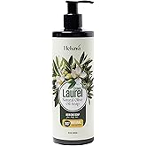 Hekaya Natural Olive Oil Liquid Soap – Laurel Scent | Handmade, Vegan, Sulfate & Paraben Free | Face, Body & Hand Wash | Moisturizing Castile Soap | 13.5 fl oz Pump Bottle
