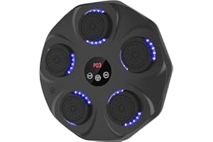 CZARNIOZK 2025 Music Boxing Machine for Kids and Adults,Sounding Punch Boxing Machine Wall Mounted with Boxer Gloves,Workout Punching Equipment with Smart Bluetooth(Two-Year Warranty)