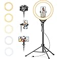 UBeesize 12'' LED Ring Light with 62'' Tripod Stand, Selfie Ring Light for Video Recording, Live Streaming, TikTok & YouTube,