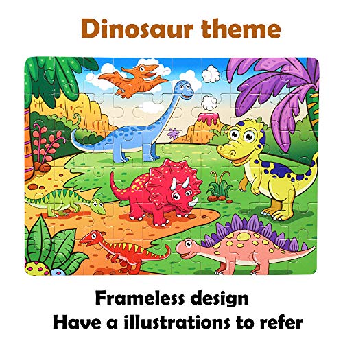 Kids Puzzles Toys for Age 3-8 | 60 Pieces Wooden Jigsaw Puzzle Set of 4 Themes Colorful Preschool Educational Puzzles Animals Learning Toys for Toddlers