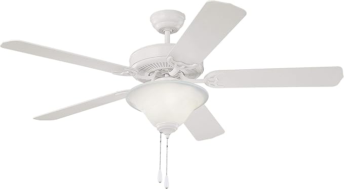 Monte Carlo 5hs52whd L Flush Mount 5 White Blades Ceiling Fan