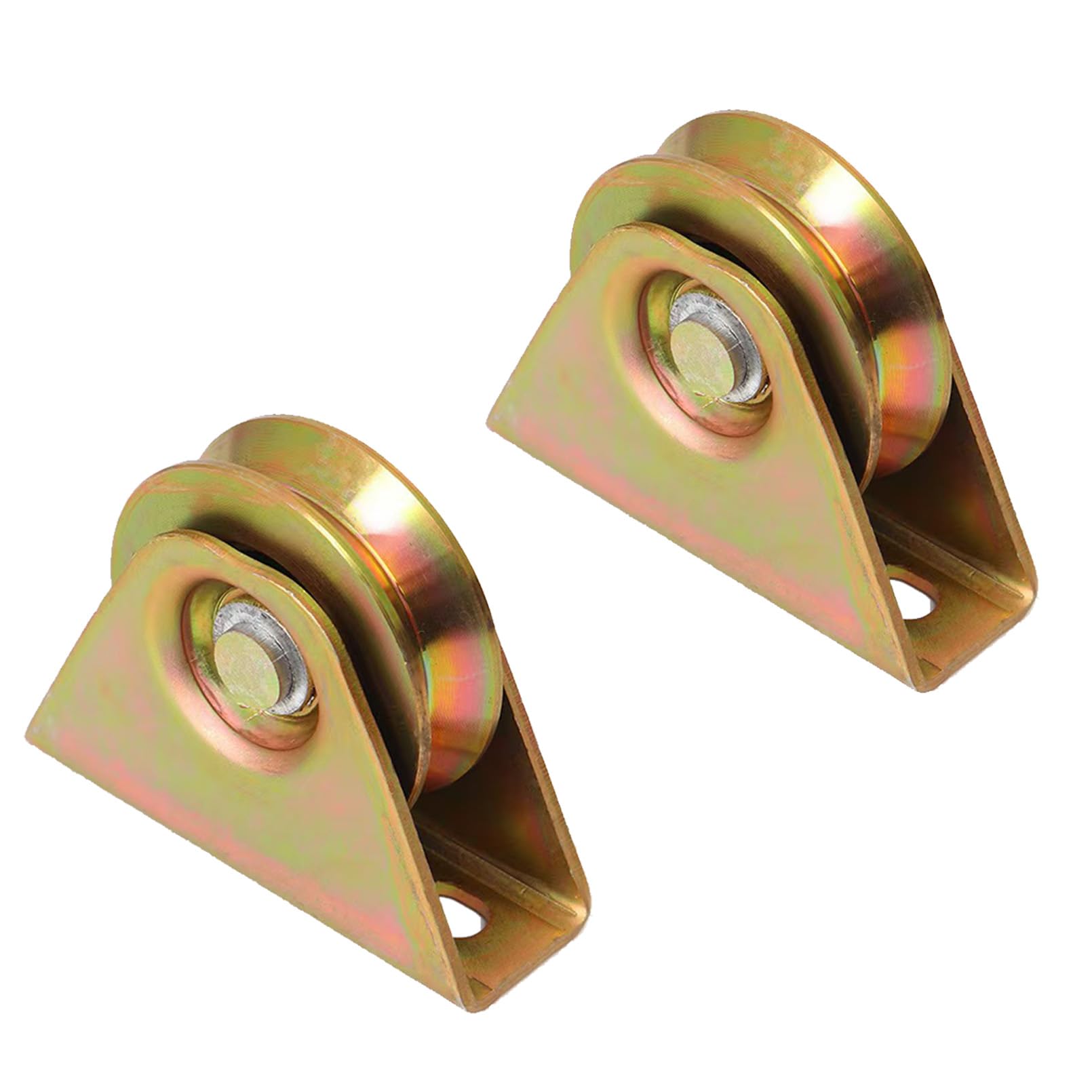 Photo 1 of V Groove Wheel Plate Casters Sliding Rolling Gate Wheel Heavy Duty Rigid Caster with Bracket for V Track Rail Industrial Machines Carts