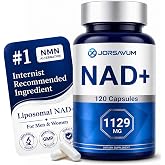 NAD+ Supplement 120 Capsules &ndash; Liposomal NAD+ with Resveratrol for Cellular Energy, Healthy Aging &amp; Daily Vitality Support &ndash; Vegan, Non-GMO, Gluten-Free for Women &amp; Men