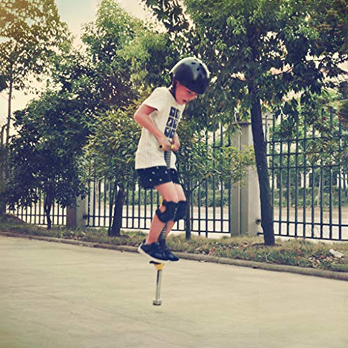 Pogo Stick for Kids, Mosunx Children Jumper Outdoor Fun Jumping Stick, Support 55-132 Pounds, Balance Training Fitness Practice Toy for Boys and Girls (Yellow, for Ages 8 & Up)