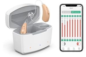 Bluetooth Hearing Aids for Seniors Severe Hearing Loss with Smart APP Control,Earrck Hearing Aid with Noise Cancelling Adjustable Frequency (White)