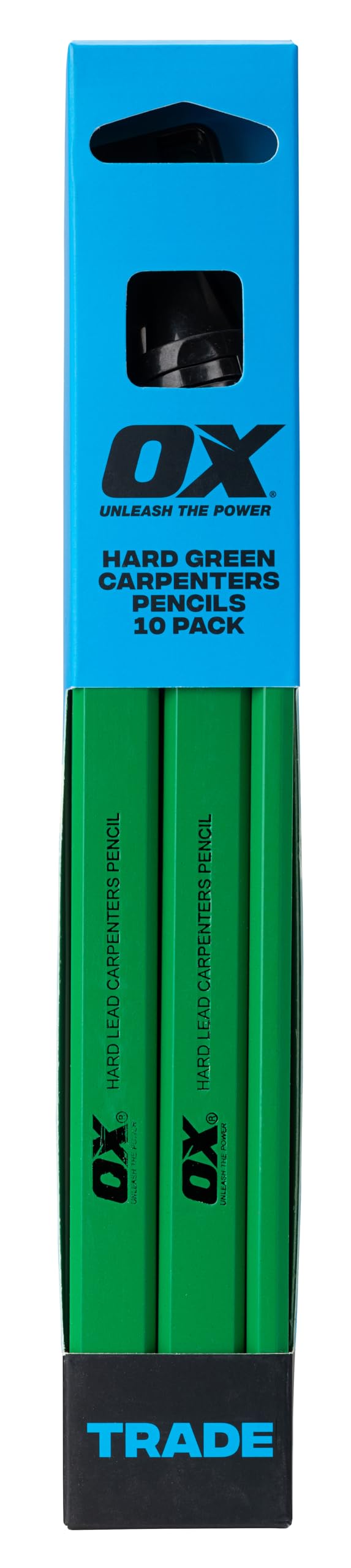 OX Trade Hard Green Carpenters Pencils 10 pk