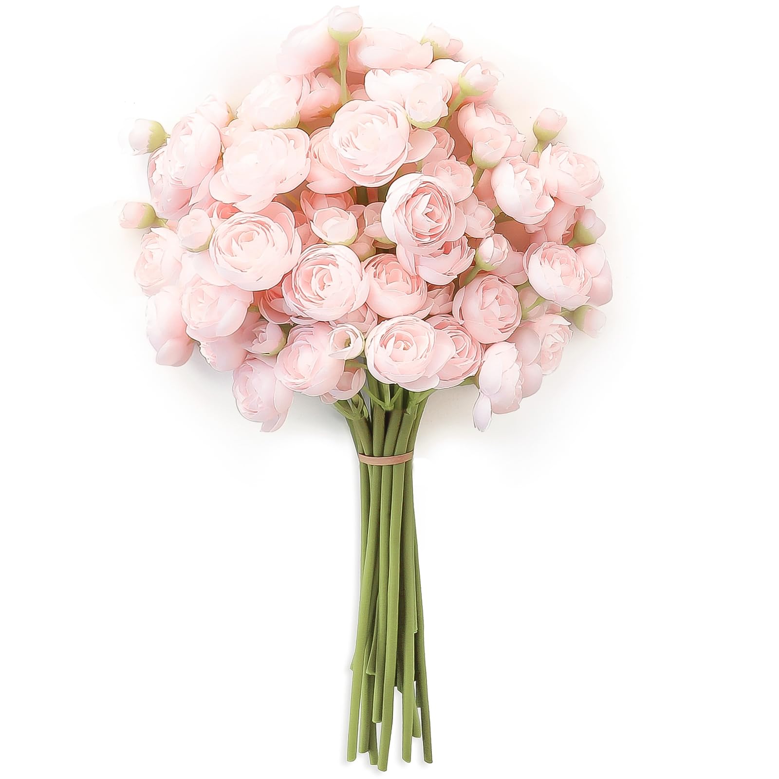 Photo 1 of Floroom Ranunculus Artificial Flowers 18 Pcs Blush Faux Silk Mini Ranunculus Bulk Fake Wedding Filler Flowers for DIY Pink Bouquets, Centerpieces, Bridal Shower Decorations & Arrangements