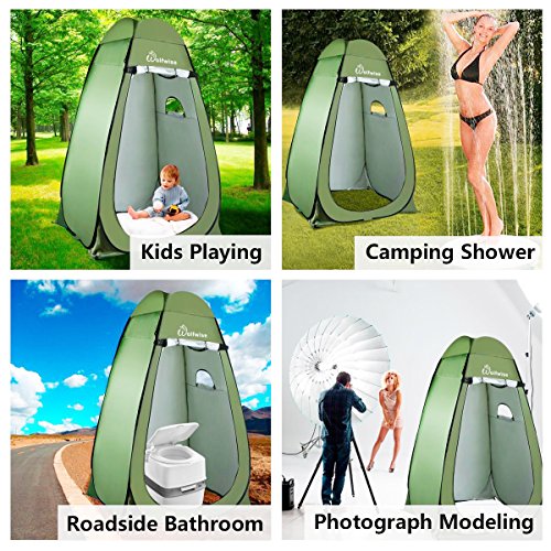 WolfWise Pop Up Privacy Shower Tent Portable Camping, Biking, Toilet, Shower, Beach and Changing Room