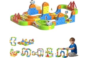 166Pcs Electric Train Set, Magic Rail Cube Train Set, Track Fusion Toy, 3D Embedded Layouts Gravity-Defying Flexible Race Cub