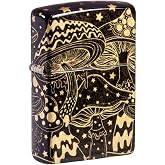 Zippo Mushroom Drift Design 540 Tumbled Brass Pocket Lighter
